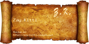 Zay Kitti névjegykártya