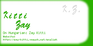 kitti zay business card